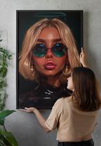 Uniek XXL Glasschilderij | Rebel Queens Collection - 6 sizes, Oorspronkelijke maker, Verzenden, Nieuw, 125 cm of meer
