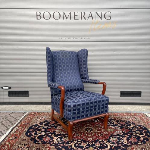 OORFAUTEUIL CLASSY OSCAR VINTAGE, Huis en Inrichting, Zetels | Zetels en Chaises Longues, Zo goed als nieuw, Hout, Stof, Ophalen