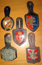 5 Breloques de l'Infanterie  ., Emblème ou Badge, Armée de terre, Enlèvement ou Envoi