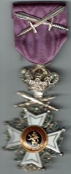Medaille Ridder Orde Leopold I militair oud-strijder 2-talig, Verzamelen, Militaria | Algemeen, Verzenden, Overige soorten, Lintje, Medaille of Wings