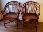 2 vintage Brighton Pavilion bamboe rotan fauteuils jaren '60, Huis en Inrichting, Fauteuils, Ophalen, Vintage bohemian, Minder dan 75 cm