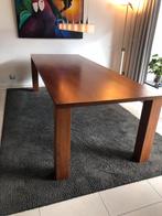 Mooie, strakke tafel (260 cm) uit Afrikaans, iroko, hardhout, 200 cm ou plus, Comme neuf, Enlèvement, Rectangulaire