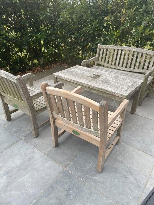Kinder tuinset 4-delig teak, Tuin en Terras, Tuinsets en Loungesets, Tuinset, Teakhout, 4 zitplaatsen, Ophalen