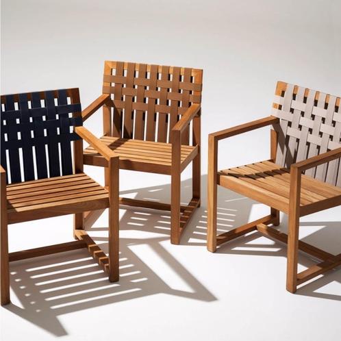 Exclusieve Set 4x RODA network 159 Tuinstoelen (design), Tuin en Terras, Tuinsets en Loungesets, Nieuw, Tuinset, Teakhout, Hocker