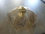 Messing geelkoper gouden 3-lamp plafondlamp met bloemmotief, Ophalen