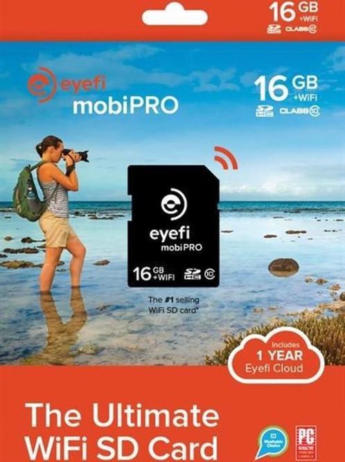 eyefi mobiPRO 16Gb The Ultimate WiFi SD HC Card Class 10 NEW, Audio, Tv en Foto, Foto | Geheugenkaarten, SD, 16 GB, Fotocamera