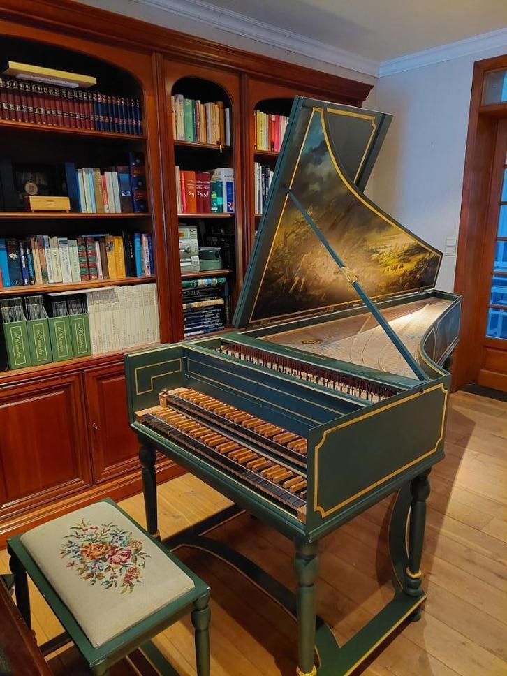 clavecimbel, Muziek en Instrumenten, Piano's, Gebruikt, Vleugel, Overige kleuren, Ophalen