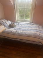 1-persoonsbed met lattenbodem, Ophalen, Eenpersoons, Bruin, 80 cm