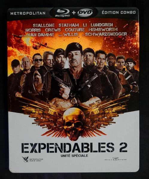 Coffret Steelbook Blu Ray + DVD du film Expendables 2, CD & DVD, Blu-ray, Comme neuf, Action, Coffret, Enlèvement ou Envoi