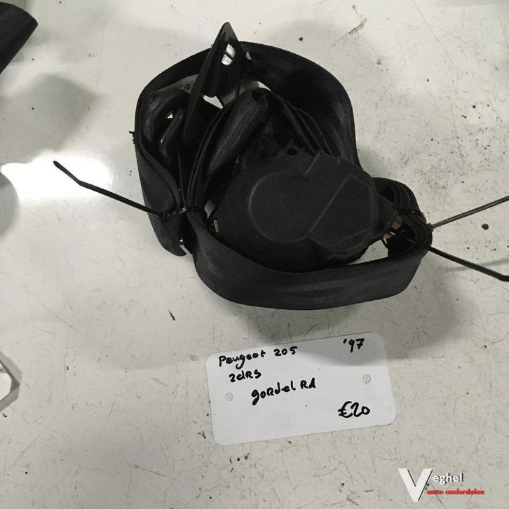 Peugeot 205 3 drs 1997 Gordel Rechtsachter, Auto-onderdelen, Interieur en Bekleding, Gebruikt, Ophalen of Verzenden