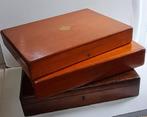 3 Superior Victoriaanse houten dozen met subliem insignia, Ophalen of Verzenden