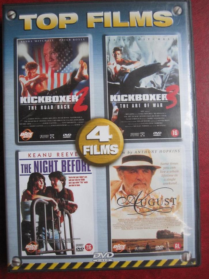 Les meilleurs films (4 films sur 2 disques), CD & DVD, DVD | Action, Comme neuf, Action, Coffret, À partir de 16 ans, Enlèvement ou Envoi