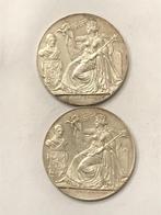 Munten zilver België module 2 FR Leop I   1856 frans 2 stuks, Postzegels en Munten, Setje, Zilver, Ophalen of Verzenden, Zilver