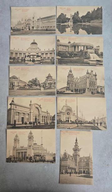 Postkaarten Wereldtentoonstelling Gent 1913 - 10 stuks beschikbaar voor biedingen