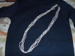 Collier en perles de riz (vintage), Enlèvement ou Envoi, Comme neuf, Blanc, Autres matériaux