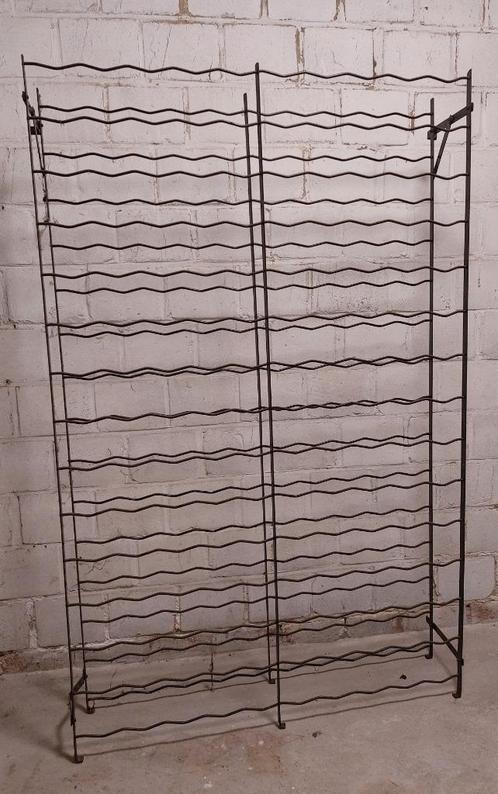 Vintage metalen wijnrek Rigidex - de klassieker (150 fl.), Huis en Inrichting, Woonaccessoires | Wijnrekken, Gebruikt, 75 cm of meer