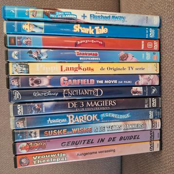 Kinderfilms allerlei 12 stuks  beschikbaar voor biedingen