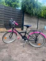 Fiets 20 inch meisjes met mandje en helm, Ophalen, Gebruikt, 16 tot 20 inch, B-Twin