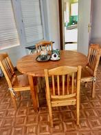 tafel en stoelen, Huis en Inrichting, Tafels | Eettafels, Ophalen, 50 tot 100 cm, Rond, 50 tot 100 cm