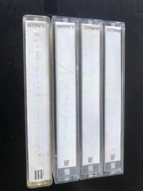 Vier gebruikte Sony HF cassettebandjes, Cd's en Dvd's, Cassettebandjes, Gebruikt, 1 bandje, Ophalen of Verzenden
