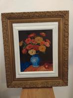 Peinture de fleurs + château d'Havré à l'arrière, Enlèvement