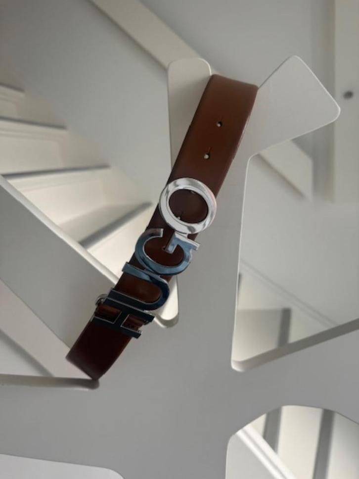 nieuwe cognac leren riem van Hugo Boss, Kleding | Dames, Riemen en Ceinturen, Nieuw, Heupriem, 80 tot 90 cm, 3 tot 5 cm, Bruin