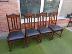 4 stoelen, Huis en Inrichting, Stoelen, Ophalen, Bruin, Rustiek, Zo goed als nieuw