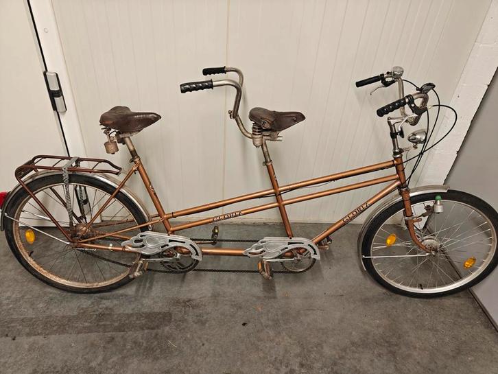Vintage Gloria Tandem Jaren '60, Fietsen en Brommers, Fietsen | Tandems, Gebruikt, Minder dan 10 versnellingen, Ophalen