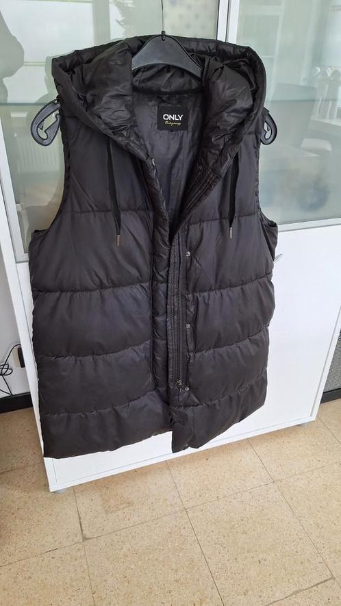 🌸 Lange Mouwloze Bodywarmer zwart, Kleding | Dames, Bodywarmers, Zo goed als nieuw, Zwart, Ophalen of Verzenden