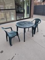 Tuintafel en stoelen, Ophalen, Gebruikt, Rond, Plastic