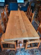 eiken eetkamertafel en 6 stoelen, Huis en Inrichting, Tafels | Eettafels, Ophalen, Gebruikt