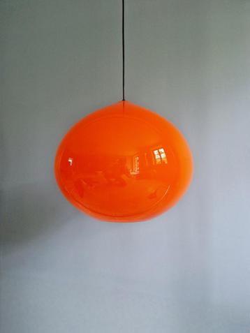 Suspension oignon XXL en opaline orange, Vistosi, 1960 beschikbaar voor biedingen