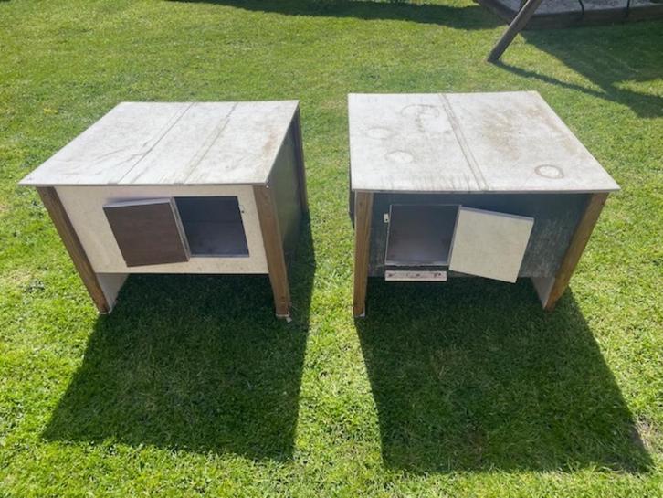 2 Konijnenhokken + ren, Dieren en Toebehoren, Knaagdieren en Konijnen | Hokken en Kooien, Gebruikt, Overige typen, Cavia, Konijn