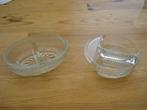 2 petites salières (années 50), Ophalen of Verzenden, Gebruikt, Glas