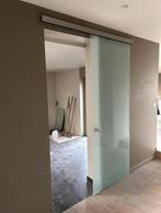 2 glazen deuren melkglas, Doe-het-zelf en Bouw, Ophalen, Zo goed als nieuw