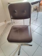 Retro keukentafel + 3 bruine stoelen, Enlèvement