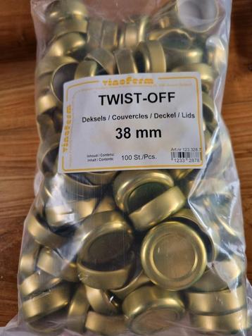 Twist-Off deksels 38 mm 100st