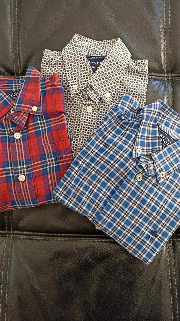 3x hemd River Woods maat 10, Kinderen en Baby's, Kinderkleding | Maat 140, Zo goed als nieuw, Ophalen of Verzenden