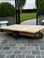 Eiken salontafel antiek fabriekkar, Antiek en Kunst, Ophalen of Verzenden