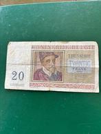 3 bankbiljetten 20 Belgische frank 1956, Ophalen of Verzenden, Bankbiljetten