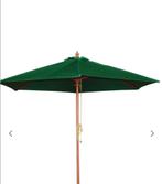 Houten parasol 3m groen, Tuin en Terras, Ophalen, Zo goed als nieuw, 3 tot 4 meter, Stokparasol