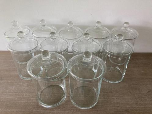 Glazen Voorraadpotten (11 stuks), Antiek en Kunst, Antiek | Glaswerk en Kristal, Ophalen of Verzenden