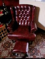 Chesterfield 1 zit met poef, Huis en Inrichting, Fauteuils, Ophalen, Zo goed als nieuw