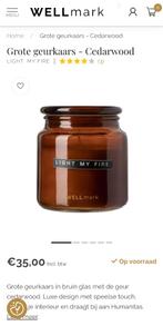 WELLmark cedarwood geurkaars groot NIEUW!, Enlèvement, Brun