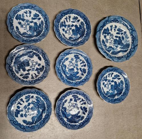8 Chinese kommetjes, stijl 'real old willow', Antiek en Kunst, Antiek | Servies los, Ophalen