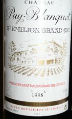 1 Fl. St-Emilion GC Château Puy-Blanquet rood 75cl 1998 .., Frankrijk, Nieuw, Ophalen of Verzenden, Rode wijn