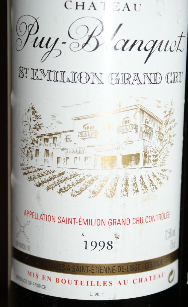 1 Fl. St-Emilion GC Château Puy-Blanquet rood 75cl 1998 .., Verzamelen, Wijnen, Nieuw, Rode wijn, Frankrijk, Vol, Ophalen of Verzenden