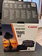 Canon EOS R50 Travel Kit + RF 50mm f/1.8STM–Nog in garantie!, Audio, Tv en Foto, Videocamera's Digitaal, Canon, Ophalen of Verzenden