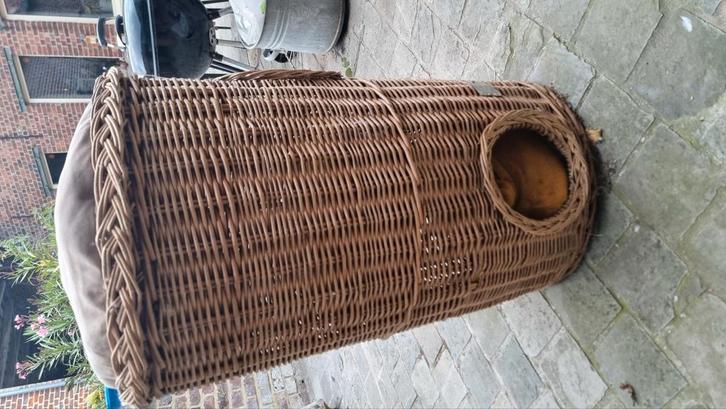 Kattenmand / Toren in riet - natuurkleur, Dieren en Toebehoren, Kattenmanden, Gebruikt, Riet, Ophalen