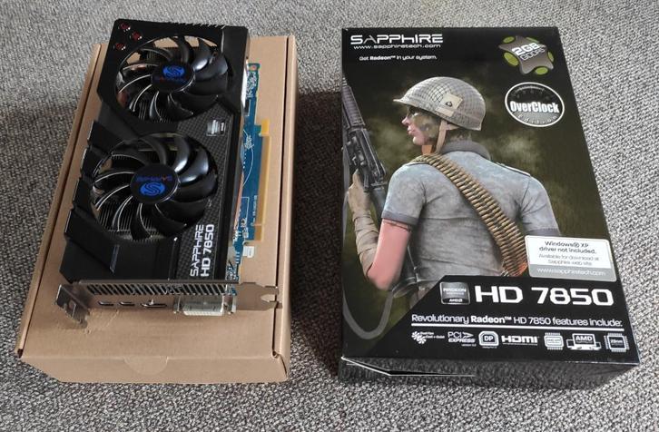 Sapphire HD 7850 OC 2GB GDDR5, Computers en Software, Videokaarten, Gebruikt, AMD, PCI-Express 3.0, GDDR5, HDMI, DisplayPort, DVI